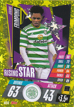 Jeremie Frimpong Celtic Glasgow 2020/21 Topps Match Attax CL Rising Stars #RS15